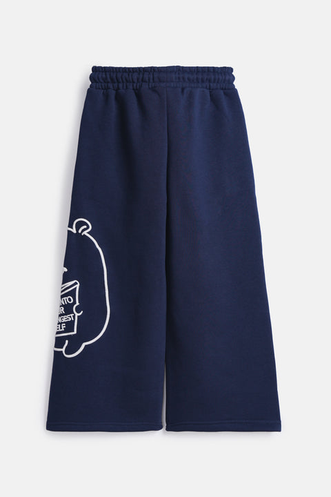 GIRLS GRAPHIC LOOSE FIT FLEECE TROUSER