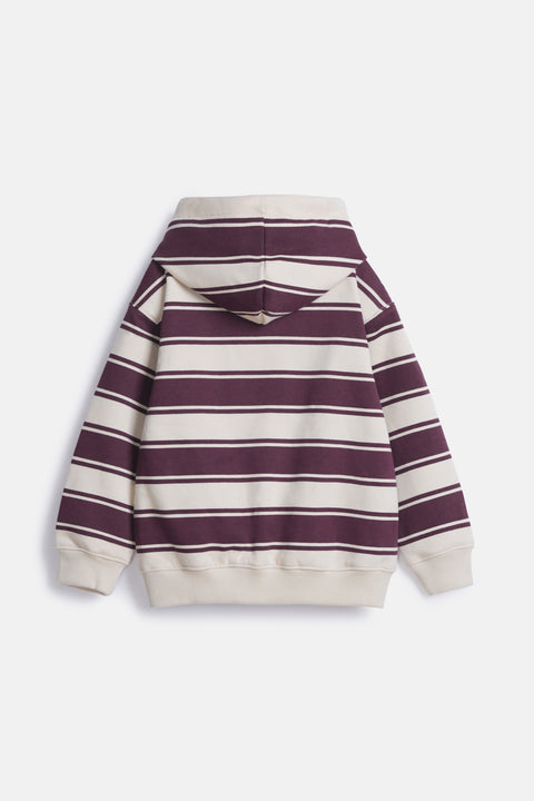 BOYS STRIPED HOODED TOP