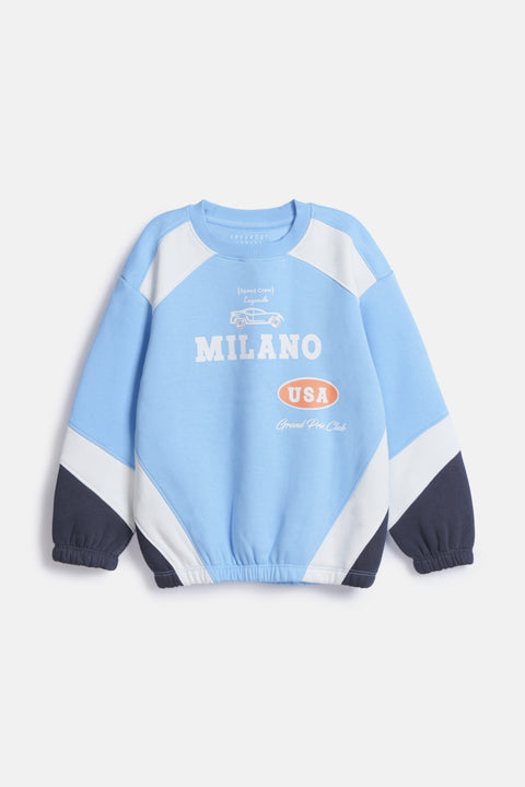 BOYS CONTRAST PANEL SWEATSHIRT
