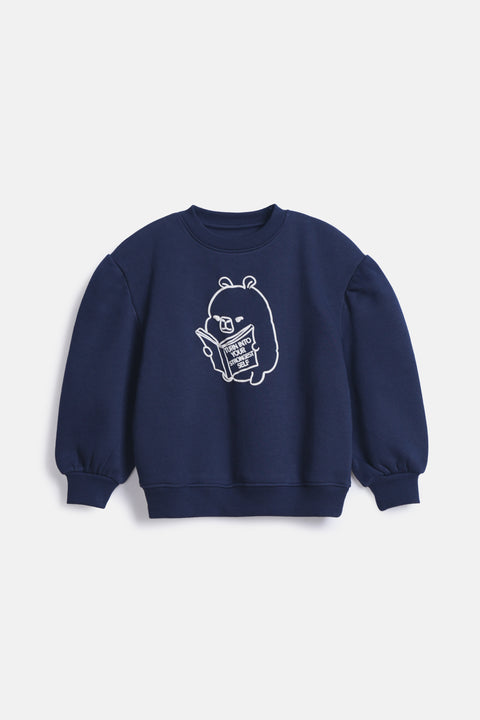 GIRLS BOXY FIT GRAPHIC SWEATSHIRT