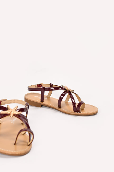 GIRLS STARFISH CHARM STRAP SANDALS