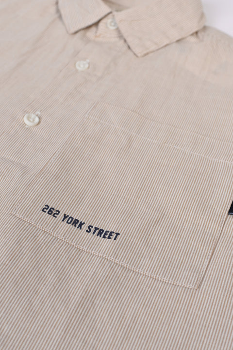 BOYS STRIPED BOXY FIT SHIRT