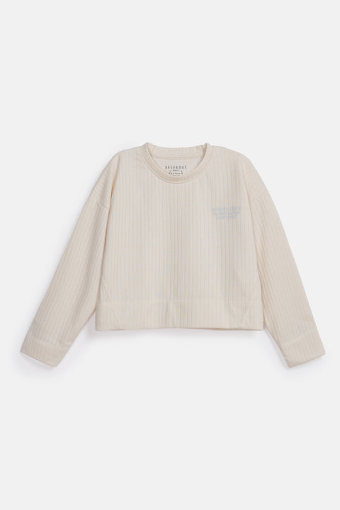 GIRLS BOXY SPECIAL KNIT T-SHIRT
