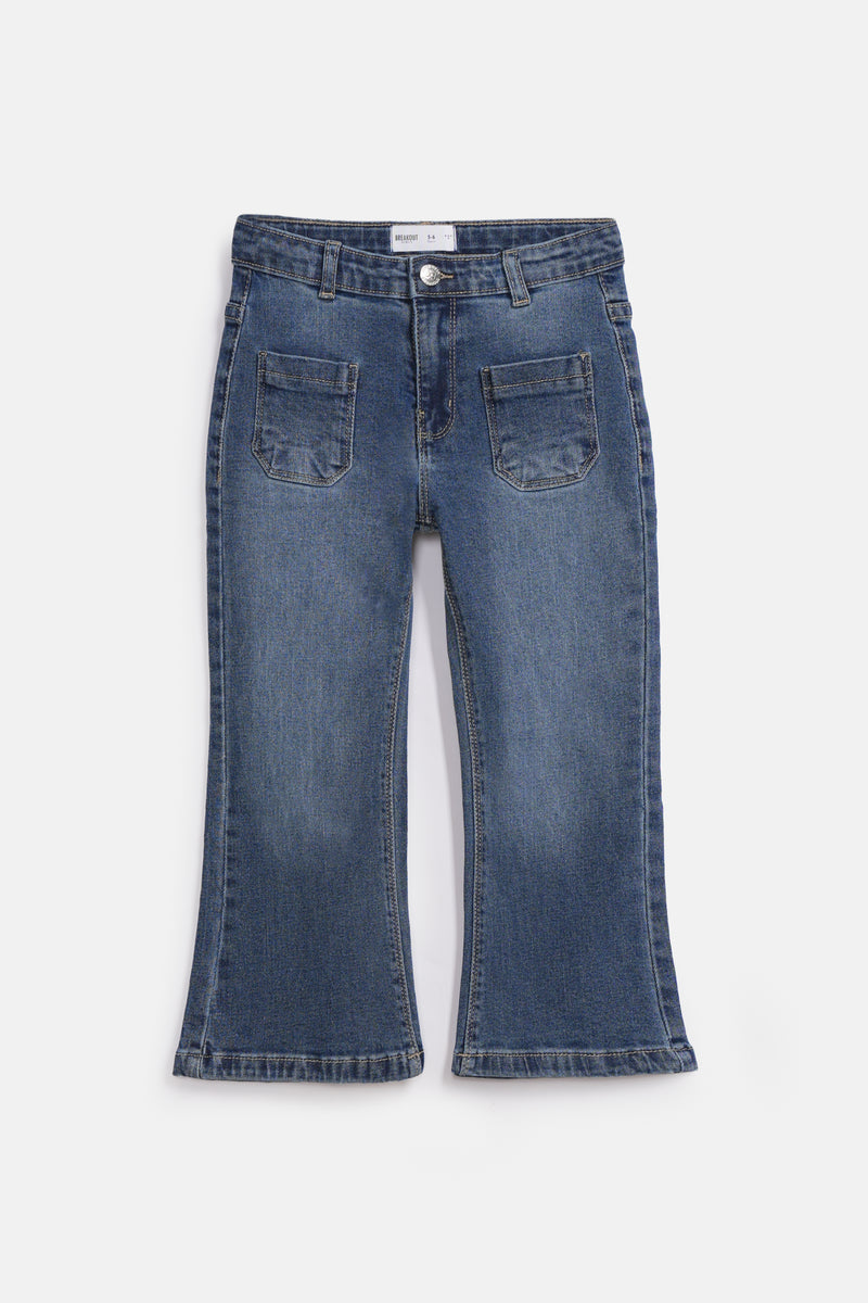 GIRLS FLARED FIT DENIM